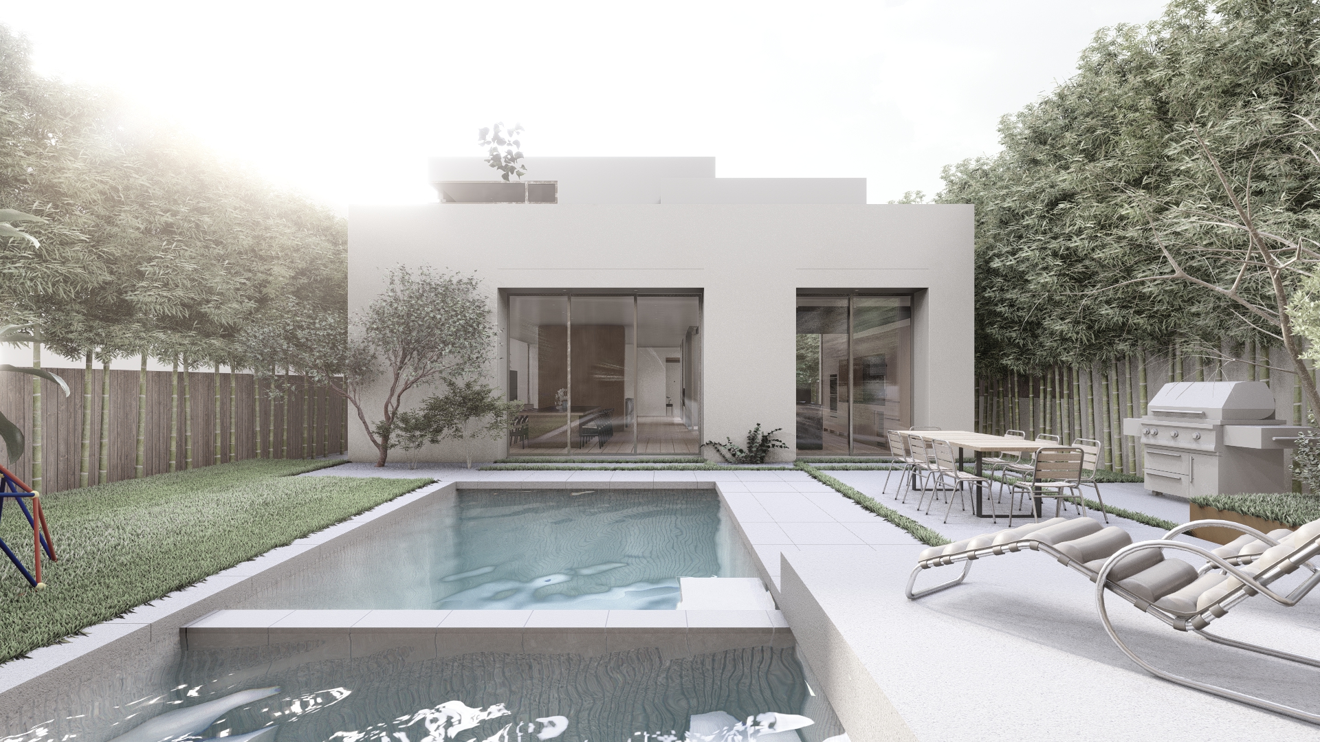 Shizen house_Santa Monica remodel__modern_japanese_scandinavian_japandi_backyard_pool_outdoor dining_kid friendly
